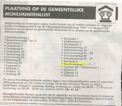 Voorpagina van het Maasstad weekbladen, editie Schiedam, van 22 september 2004